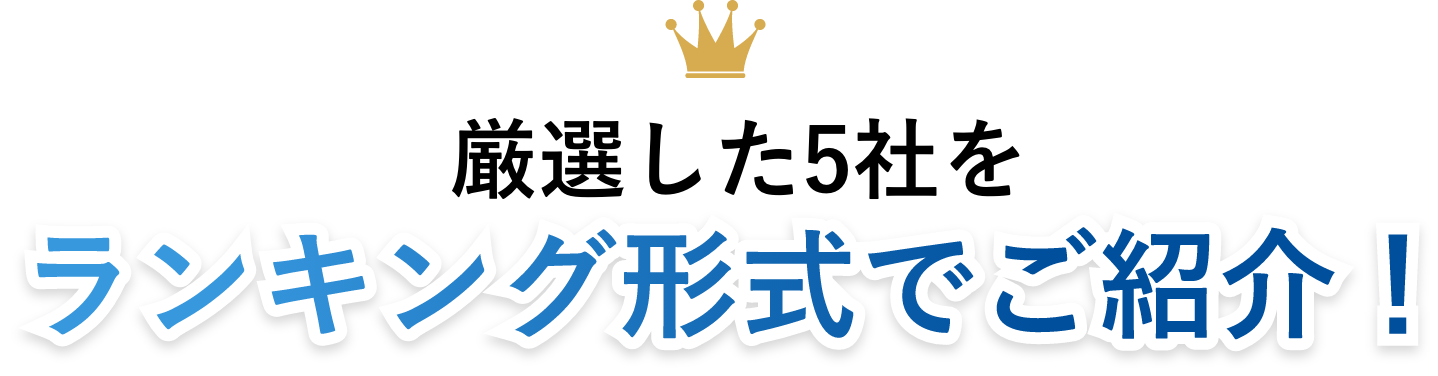 厳選した5社を