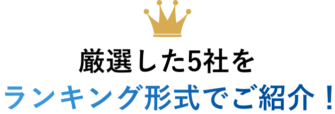 厳選した5社を